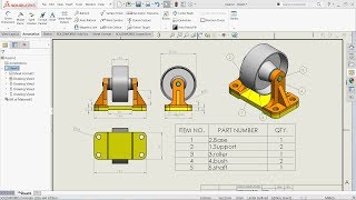 SolidWorks Tutorial Caster wheel [upl. by Alyss]