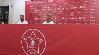 Konferencijska liga 202324Velež MostarInter dEscaldes Andora 11 konferencija za štampu Velež [upl. by Aranat253]