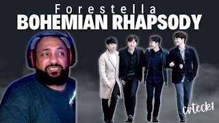 FIRST TIME REACTING TO  Bohemian Rhapsody  포레스텔라 강형호 고우림 배두훈 조민규  Forestella Mystique Live [upl. by Naamann346]