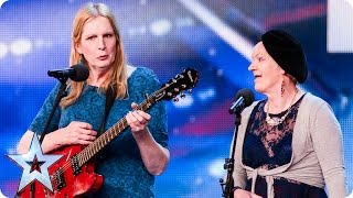 Will folk duo Acqua Jane Dolores sink or swim  Audition Week 2  Britains Got Talent 2015 [upl. by Prior]