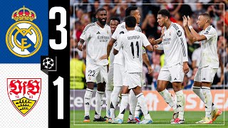 HIGHLIGHTS  Real Madrid 31 Stuttgart  Champions League 202425 [upl. by Egwan]