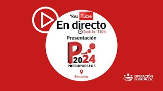 RUEDA DE PRENSA  Presentación de los Presupuestos 2024 [upl. by Irroc]