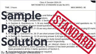 Sample Paper Class 10 Maths analysis and Solution P1maths cbseboard 2025 [upl. by Atival]