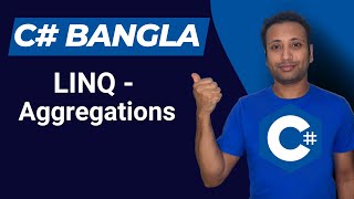 C Bangla Tutorial 86  LINQ  Aggregation using max min sum average count [upl. by Yrehc]