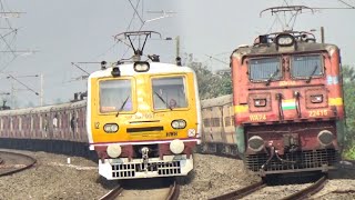 Dangerous Wap4 Locomotive Leads Intercity ExpressKatwa Howrah Aerodynamic Train Skip Huge Curve [upl. by Eneloj991]