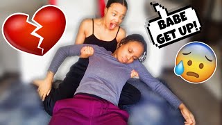 Pass Out Prank On Girlfriend Cute Reaction [upl. by Nertie]