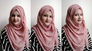 Everyday Formal Hijab Style with crinkle Hijab 2020Step by Step Tahmina Shova❤ [upl. by Myo]