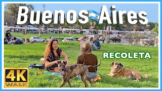 【4K】WALK RECOLETA Buenos Aires 4k virtual walk TRAVEL CHANNEL [upl. by Ilujna]