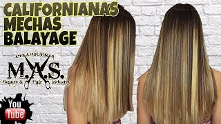 Mechas Californianas 2018 tipo Mechas Balayage Hair Tutorial Blond Balayage Highlights [upl. by Pussej]