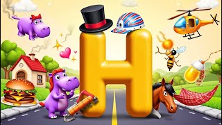 Fun Letter H Song  Learn the Alphabet Phonics  The Letter H  Letter Sounds H  Phonics Song Kids [upl. by Avon]