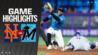 Mets vs Marlins Game Highlights 72124  MLB Highlights [upl. by Acinoed]