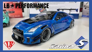 118 Nissan GTR R35 Liberty Walk LB WORK 2  Blue Metallic  Solido Unboxing [upl. by Ahsatal]