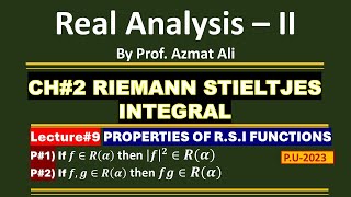 9 Ch2 Riemann Stieltjes Integral  Show that if f∈Rα then f2∈Rα  Real AnalysisII [upl. by Aiello]