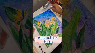 Alcohol Ink Hack for Vibrant Canvas Art  Easy Background Technique arthack [upl. by Elana]