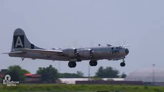 CAF Boeing B29 Superfortress Fifi Startup Taxi Takeoff  4K [upl. by Arikehs]