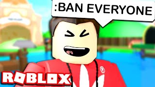 BANNING PEOPLE WITH ROBLOX ADMIN COMMANDS [upl. by Artekal]