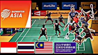 BANK OF NINGBO Badminton Asia Championships 2024  Day3 Round of Quaterfinal  All Court live Score [upl. by Blinny]