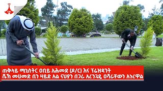 ጠቅላይ ሚኒስትር ዐቢይ አሕመድ ዶር እና ፕሬዝዳንት ሼኽ መሀመድ ቢን ዛይድ አል ናህያን በጋራ አረንጓዴ ዐሻራቸውን አኑረዋል  Ethiopia  News [upl. by Otha]