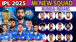 IPL 2025  Mumbai Indians Team Full Squad  MI Squad 2025  MI Team Players List 2025 [upl. by Notanhoj]