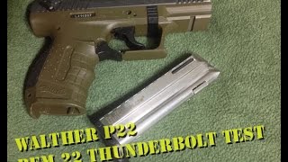 Walther P22  22 Thunderbolt Test [upl. by Sairtemed845]