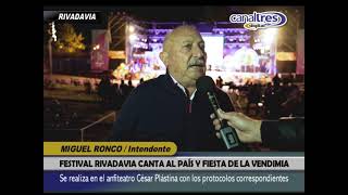 MIGUEL RONCO  FESTIVAL RIVADAVIA CANTA AL PAÍS Y FIESTA DEPARTAMENTAL DE LA VENDIMIA [upl. by Ybbob276]