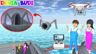 Yuta Mio Panik Drone Menangkap Sosok Monster Sea Eater Ditepi Pantai  Sakura School Simulator [upl. by Edijabab212]