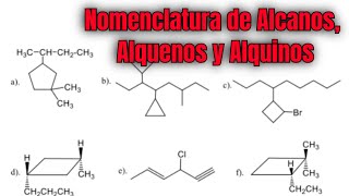 Nomenclatura De Alcanos Alquenos y Alquinos Taller resuelto [upl. by Damas]