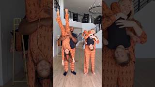 🖤🎃🧡family upsidedown challenge familychallenge halloween [upl. by Llydnek5]