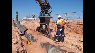 Part 7 GAS PIPELINE Construction of ICHTHYS  INPEX LNG Onshore Project  GEP Trench Backfilling [upl. by Elberfeld]