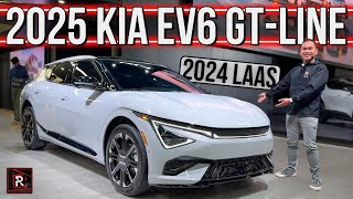 The 2025 Kia EV6 GTLine – Redline First Look – 2024 LA Auto Show [upl. by Nnylsoj]