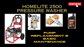 Homelite 2500 179CC Pressure Washer Pump Replacement amp Basic Maintenance [upl. by Arrekahs950]