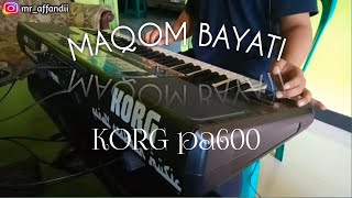 Maqom Bayati KORG pa600  Demo style khaligi [upl. by Tuckie]