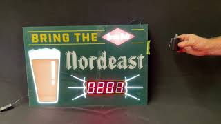 Grain Belt Nordeast LED sign with pint counter tap handle [upl. by Ingar]