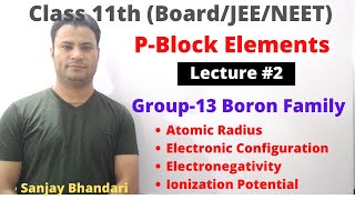 PBlock Elements 2 Group13 Boron Family  Atomic Radius  Electronegativity  Ionization Potential [upl. by Akins559]