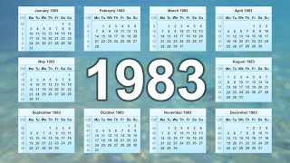 Calendar 1983 [upl. by Penelopa]