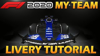 F1 2020 CUSTOM MY TEAM LIVERY TUTORIAL [upl. by Eneladgam306]