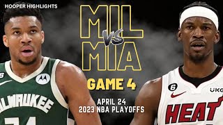 Milwaukee Bucks vs Miami Heat Full Game 4 Highlights  Apr 24  2023 NBA Playoffs [upl. by Mou]