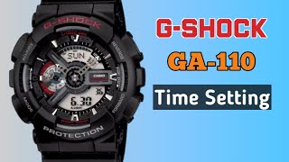 How to set time on Casio GShock GA110 5146 [upl. by Dnomaid276]