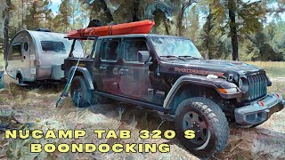 Silver Lake PFA Boondocking in the nuCamp TAB 320 S [upl. by Iliam614]