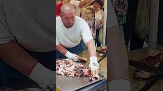 Street Food in Budapest Roasted Pig [upl. by Edd]