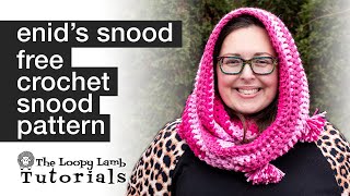 Enids Snood  Free Crochet Snood Pattern Tutorial [upl. by Nosreve]