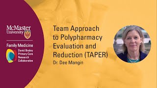 Team Approach to Polypharmacy Evaluation and Reduction  Dr Dee Mangin [upl. by Cami]