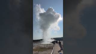 Eruption aftermath of Biscuit Basin Geyser in Yellowstone National Park Video credit vlad merch [upl. by Gleason933]