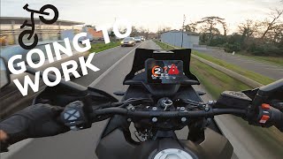 KTM 890 SMT  GOING TO WORK PURE EXHAUST SOUND [upl. by Annaili]