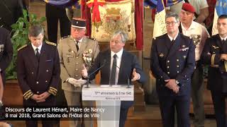 Commémorations du 8 Mai  Discours de L Hénart [upl. by Philipp]