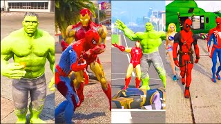 MARVEL SUPERHERO BATTLE 😱 116 SUPERHERO SPIDERMAN VS HULK VS DEADPOOL spiderman superherobattle [upl. by Asher]