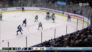 Kirill Kaprizov plays defence against Nikita Kucherov 24 oct 2024 [upl. by Waldman]