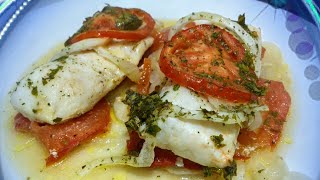 Como hacer MERLUZA AL HORNO  Pescado al Horno  Receta fácil  Recetas en menos de 3 minutos [upl. by Inneg]