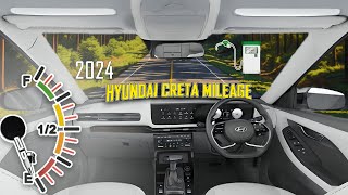 Creta 2024 Mileage in City and Highway Average of creta 2024 petrol [upl. by Amoritta]