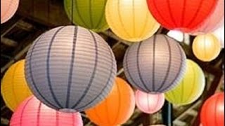 Como MONTAR uma luminária japonesa de papel  Decoração de Festa Oriental  Bola Lanterna Decorativa [upl. by Nanoc]